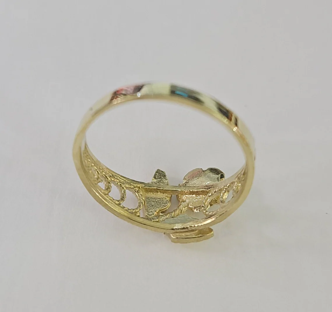 10k Yellow Gold Rose Flower Ring Casual Band Genuine Brand New All Sizes - Image 6