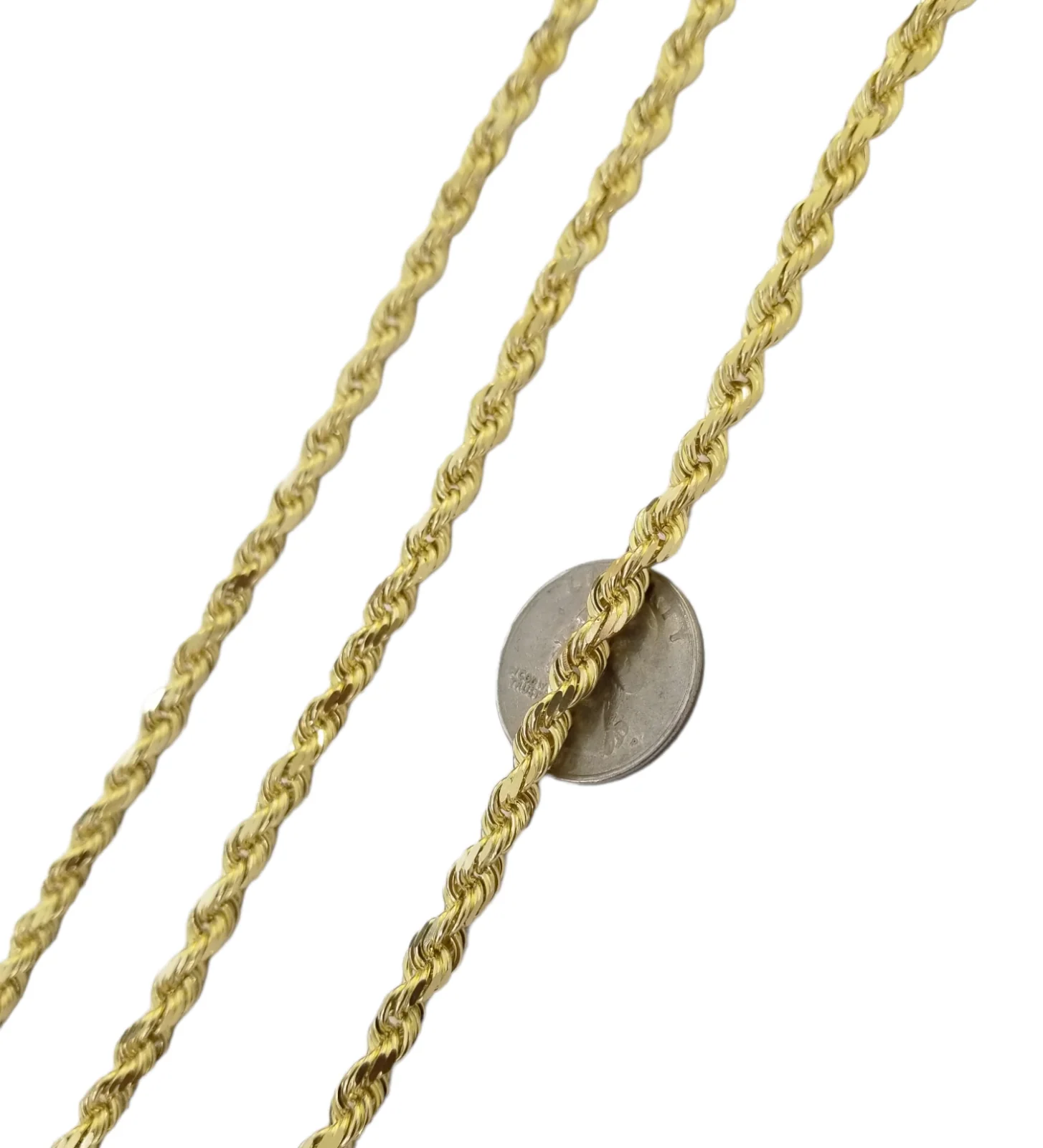 10k Yellow Gold Solid Rope Chain Necklace 7mm 22" Inch Real 10KT Gold - Image 3