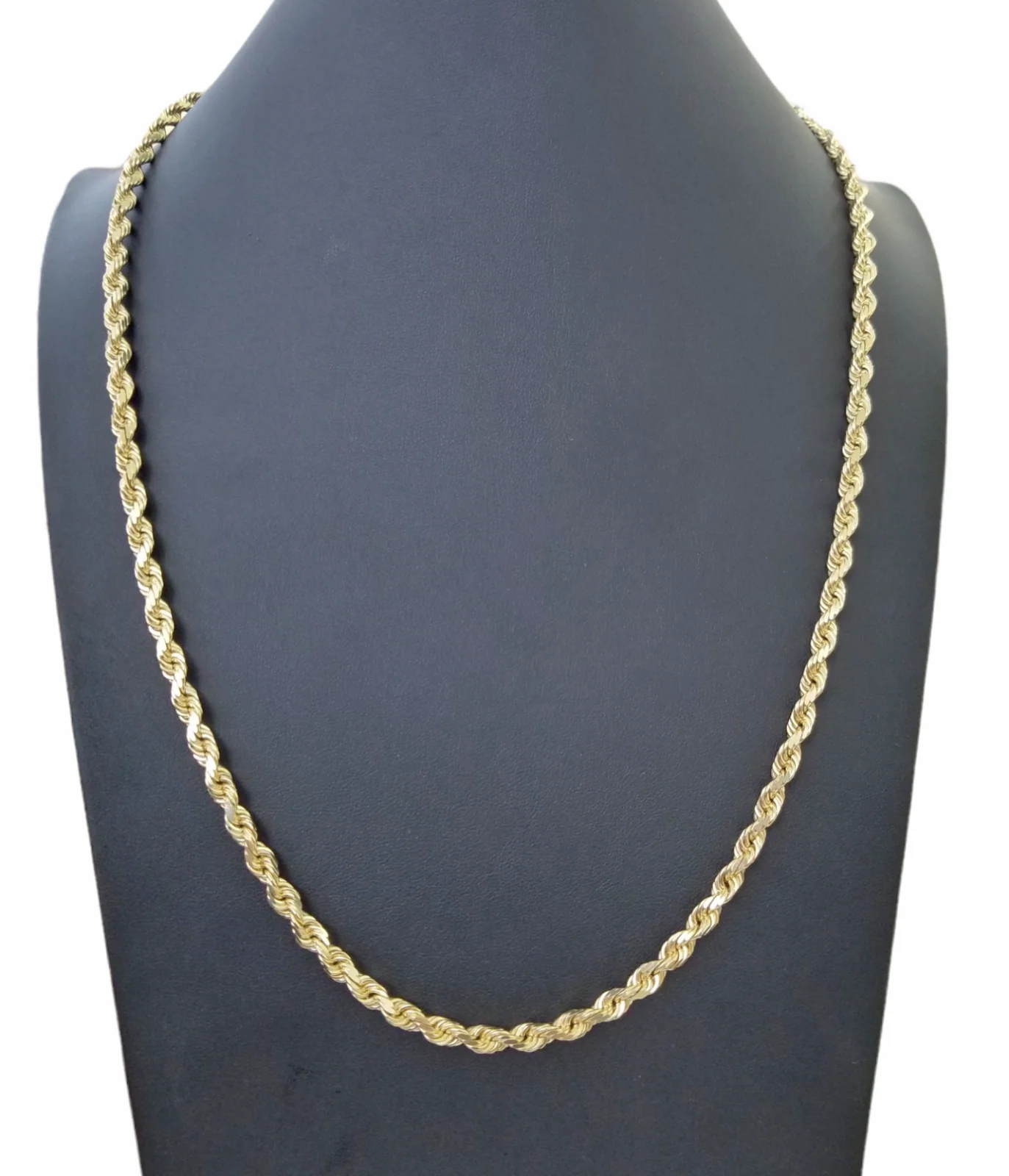 10k Yellow Gold Solid Rope Chain Necklace 7mm 22" Inch Real 10KT Gold - Image 4