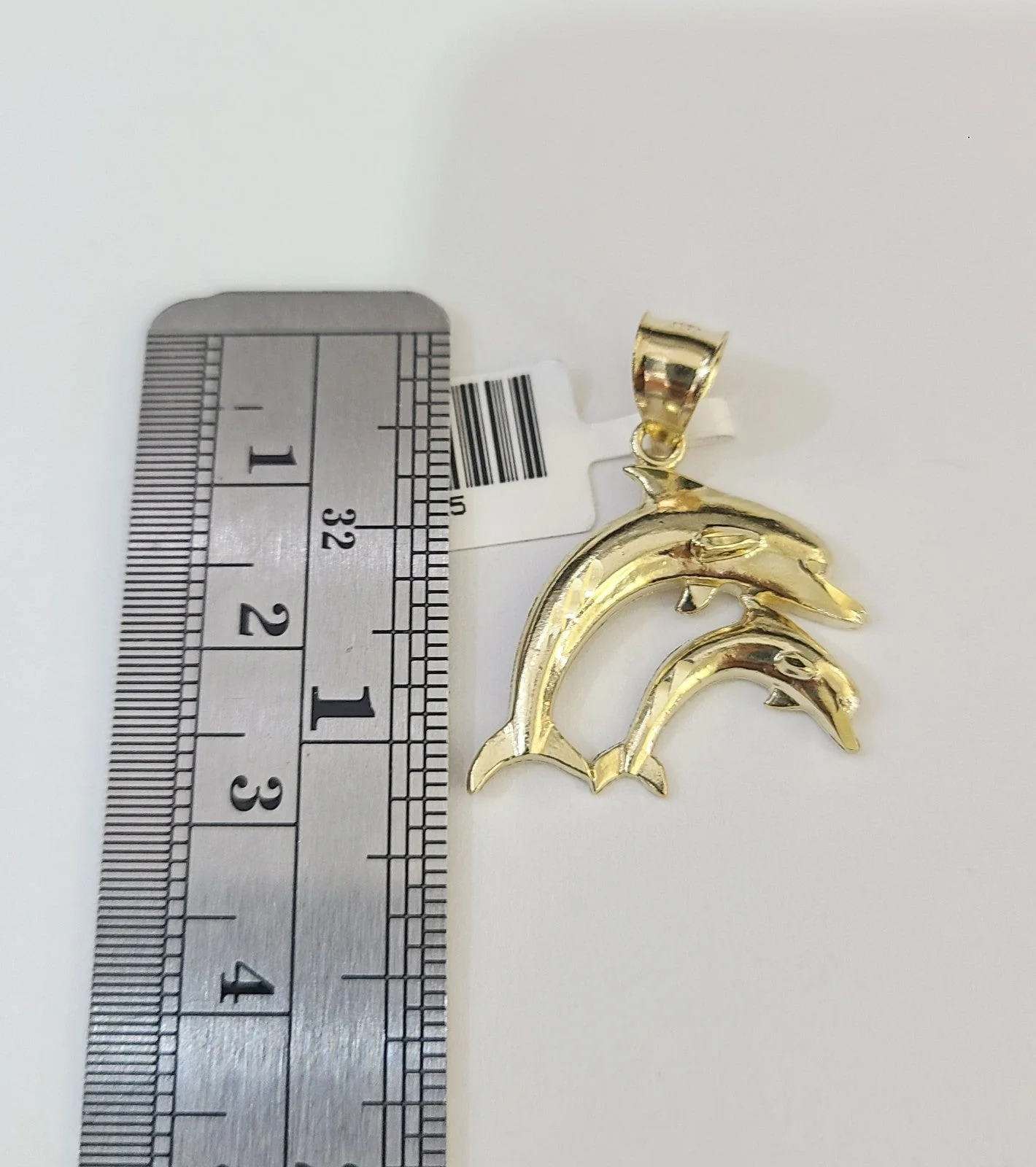 10kt Franco Gold Chain Necklace Dolphin Pendant Charm 1mm 16-22 Inches Ladies - Image 4