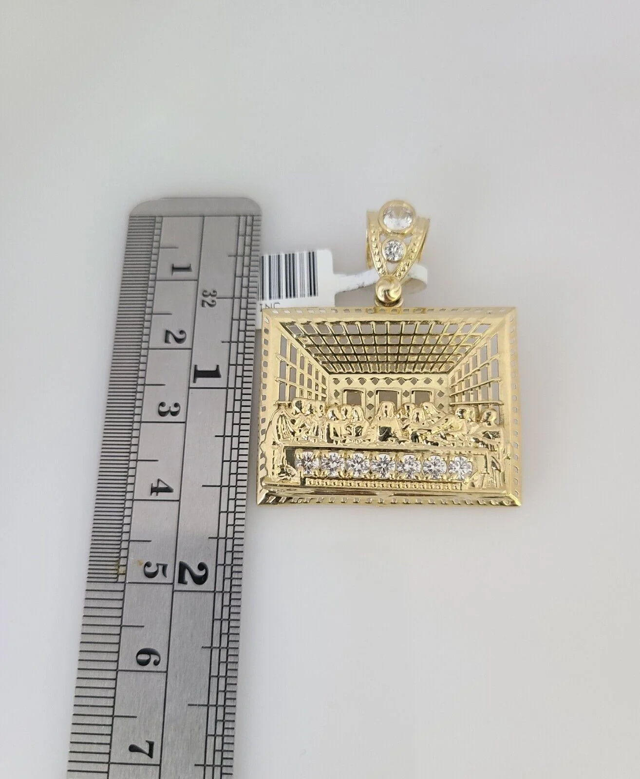 10kt Gold Miami Cuban Chain Last Supper Charm Pendant 5mm 18-28 Inch Necklace - Image 2