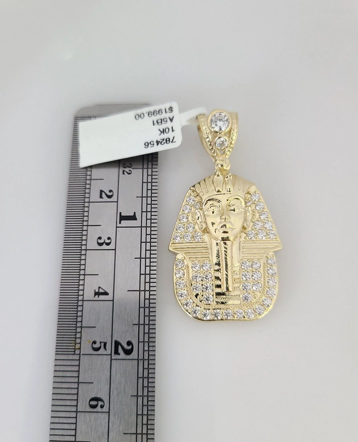 10kt Gold Miami Cuban Chain Pharaoh Charm Pendant 5mm 18-28 Inch Necklace - Image 3