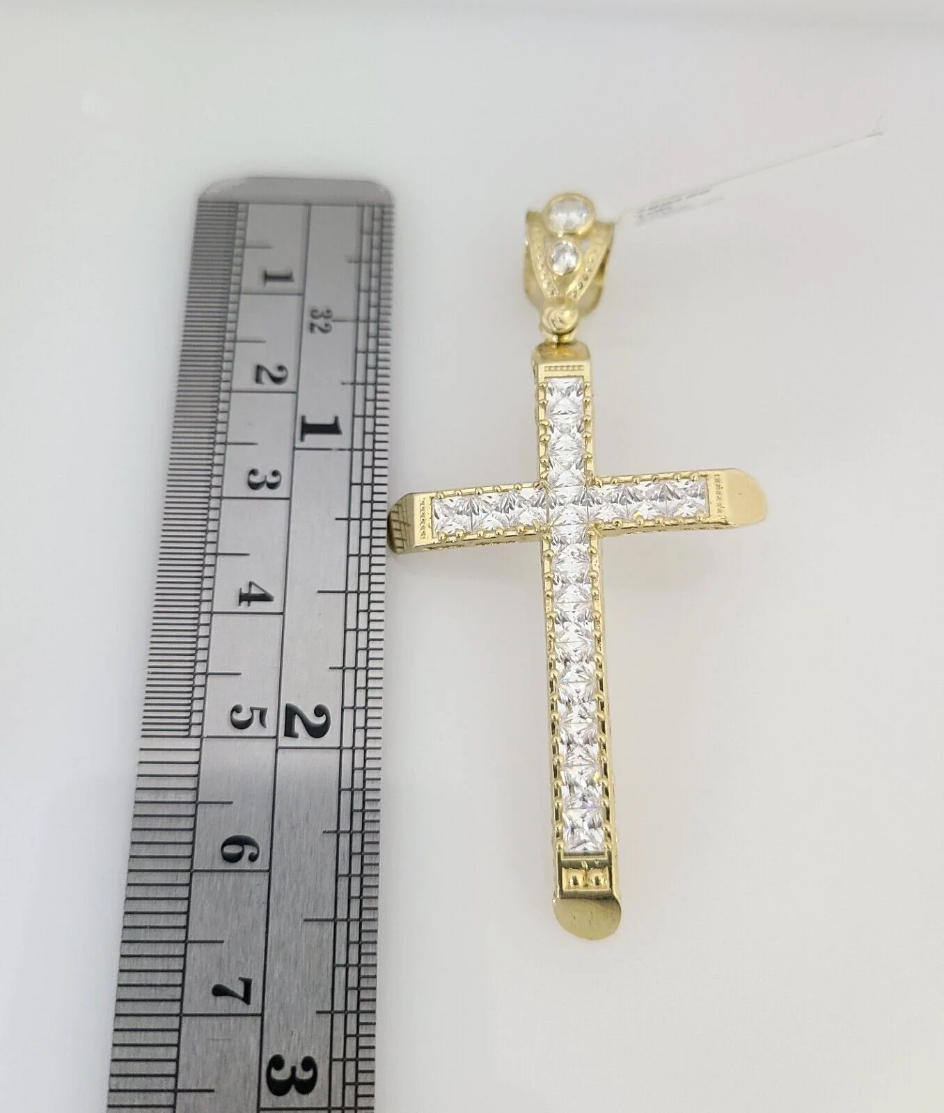 10kt Gold Rope Chain Jesus Cross Charm Set 18"-30'' Inch 5mm Necklace Pendant - Image 5
