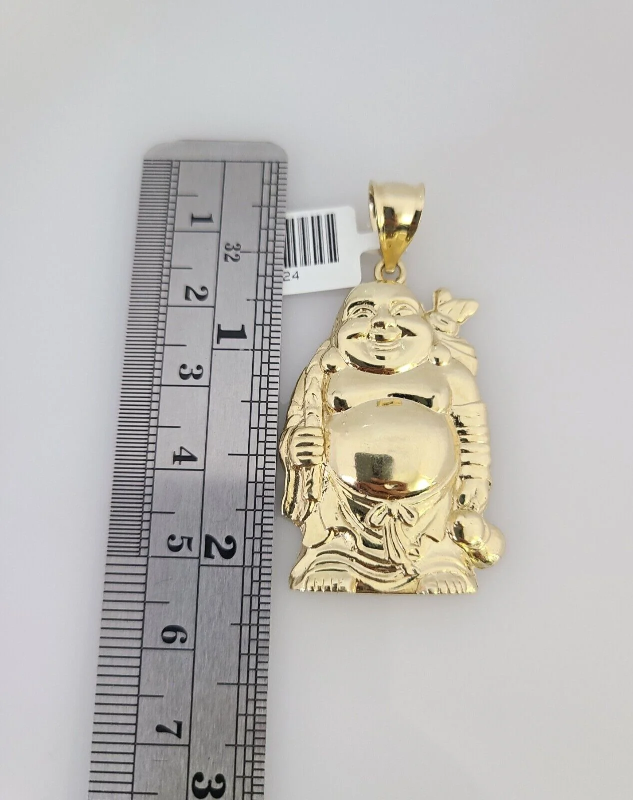 10kt Gold Rope Chain Laughing Buddha Charm Set 18"-30'' Inch 5mm Necklace - Image 5