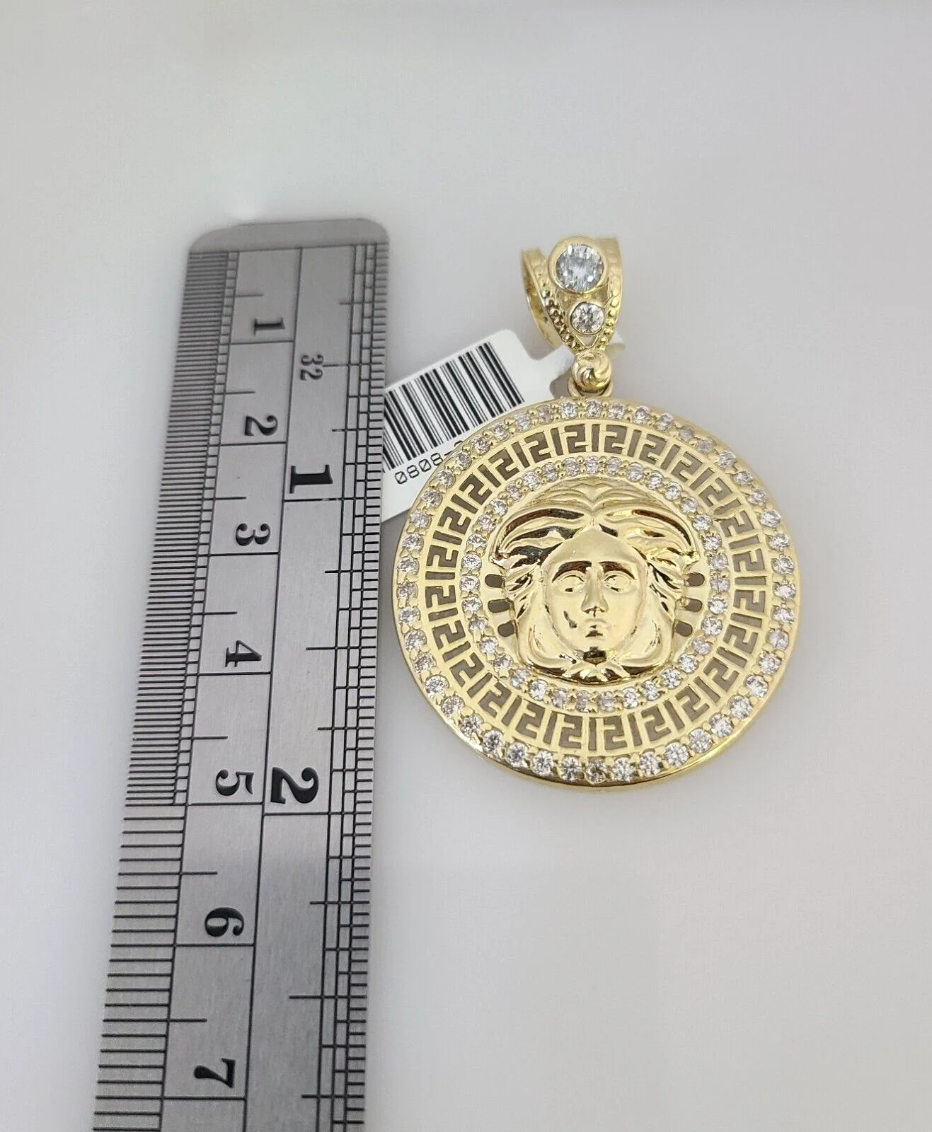 10kt Gold Rope Chain Medusa Head Charm Set 18"-30'' Inch 5mm Necklace Pendant - Image 6