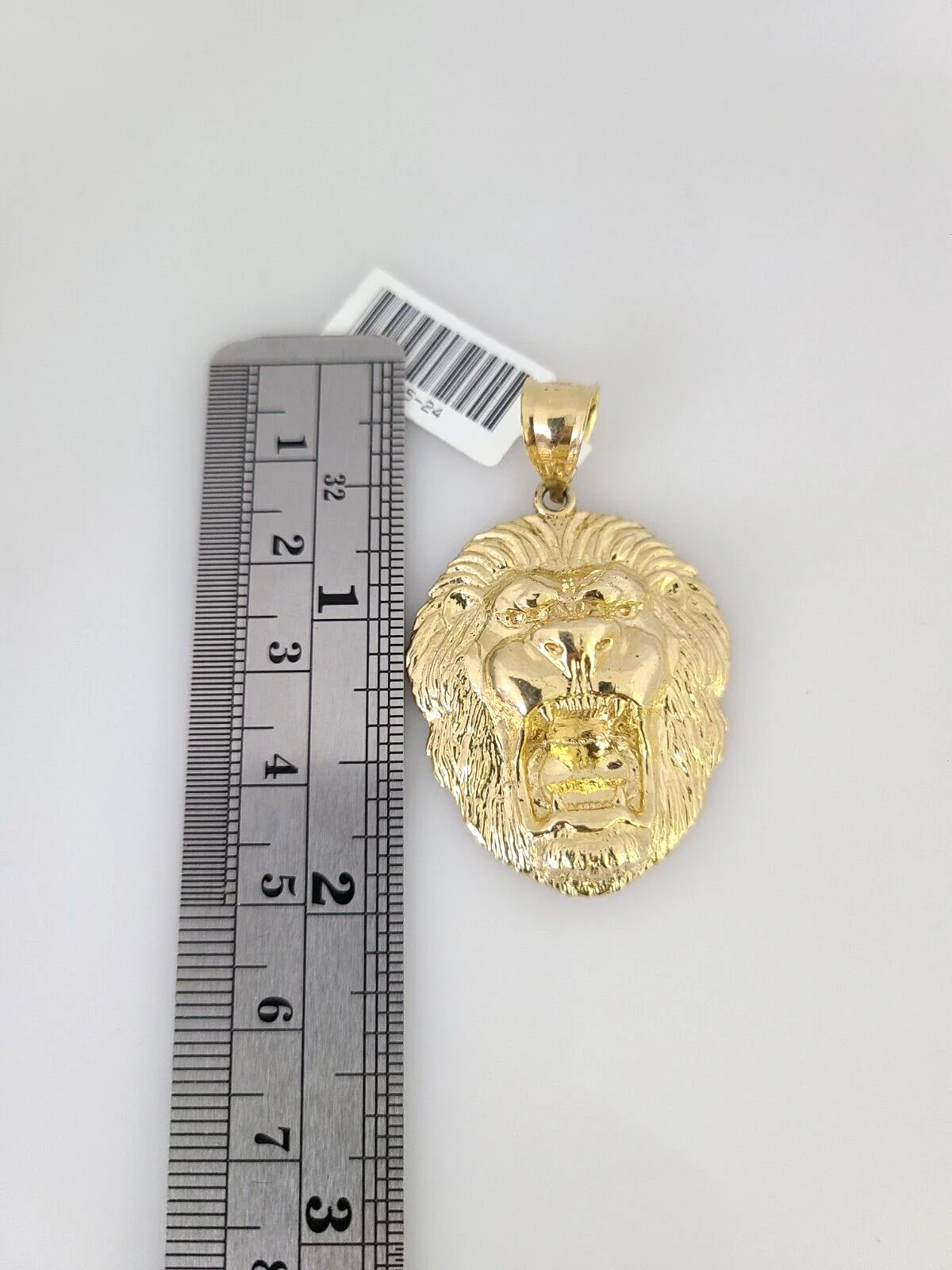 10kt Gold Rope Chain Roaring Lion Charm Set 18"-30'' Inch 6mm Necklace Pendant - Image 2