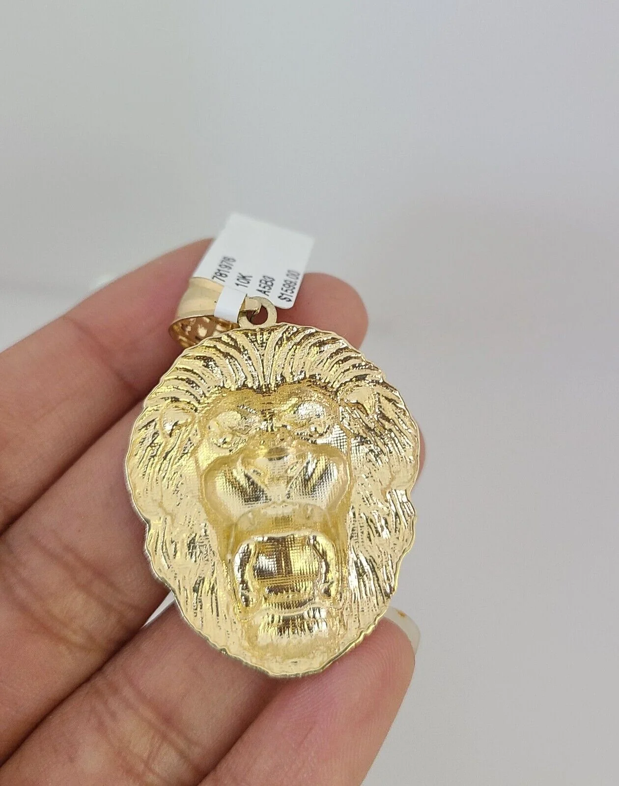10kt Gold Rope Chain Roaring Lion Pendant Charm Set 18"-30'' Inch 5mm Necklace - Image 7