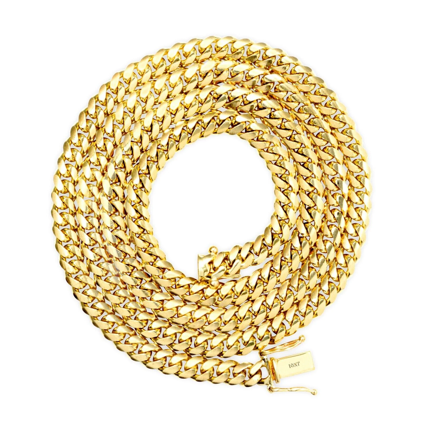 10kt Yellow Gold Miami Cuban Link Chain 10k Necklace 18 Inch 10mm Real Choker - Image 2