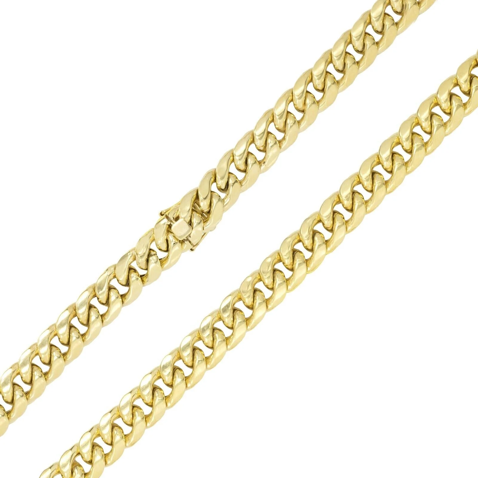 10kt Yellow Gold Miami Cuban Link Chain 10k Necklace 18 Inch 10mm Real Choker - Image 4