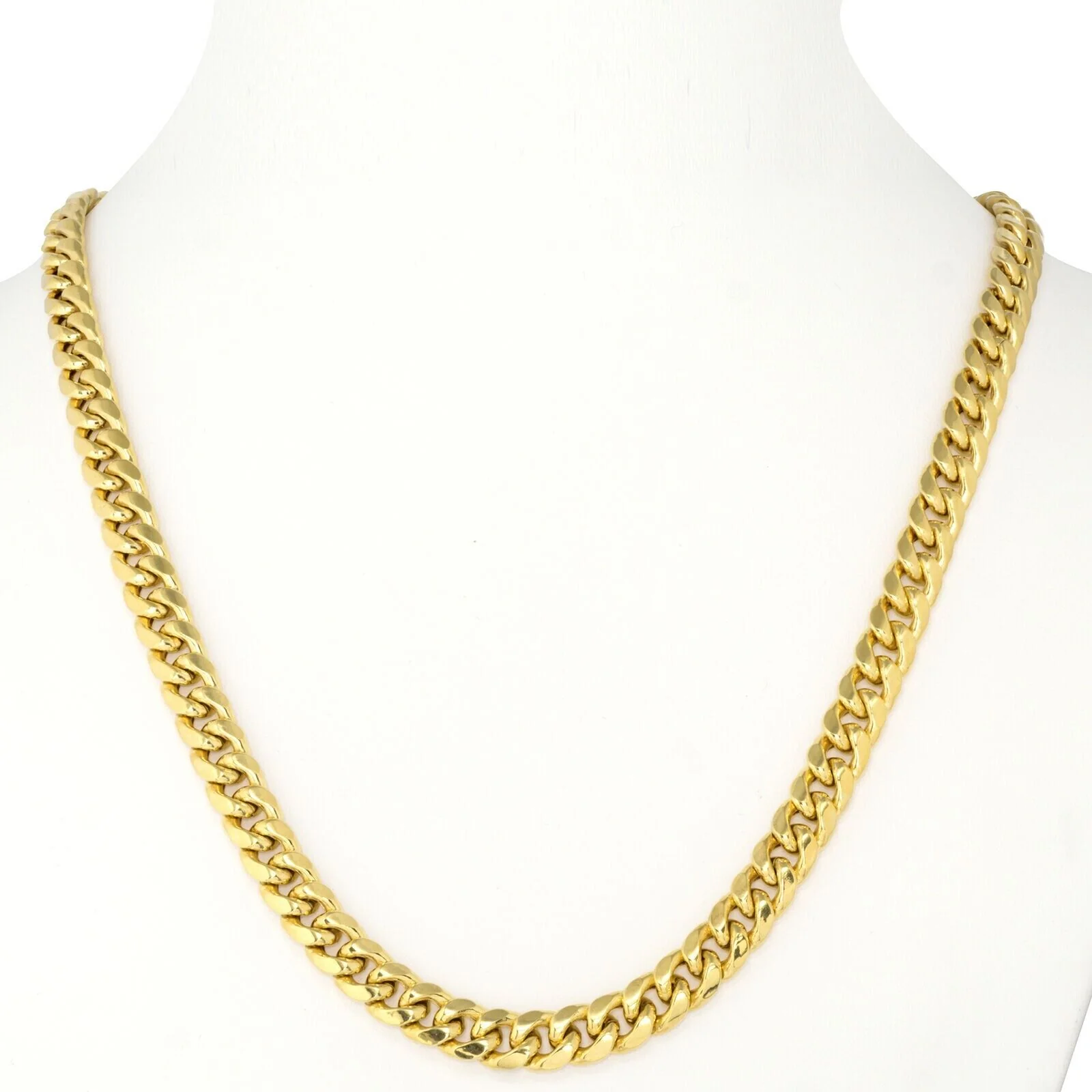 10kt Yellow Gold Miami Cuban Link Chain 10k Necklace 18 Inch 10mm Real Choker - Image 5
