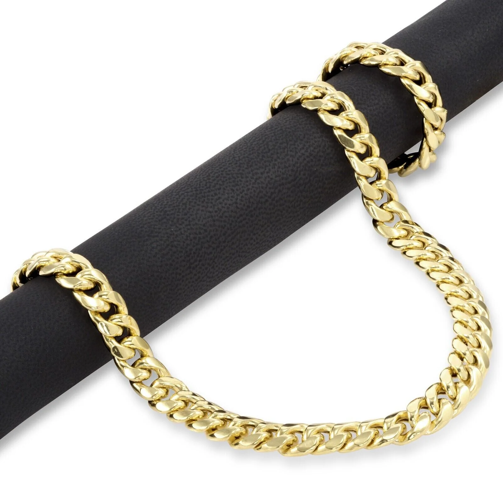 10kt Yellow Gold Miami Cuban Link Chain 10k Necklace 18 Inch 10mm Real Choker - Image 6