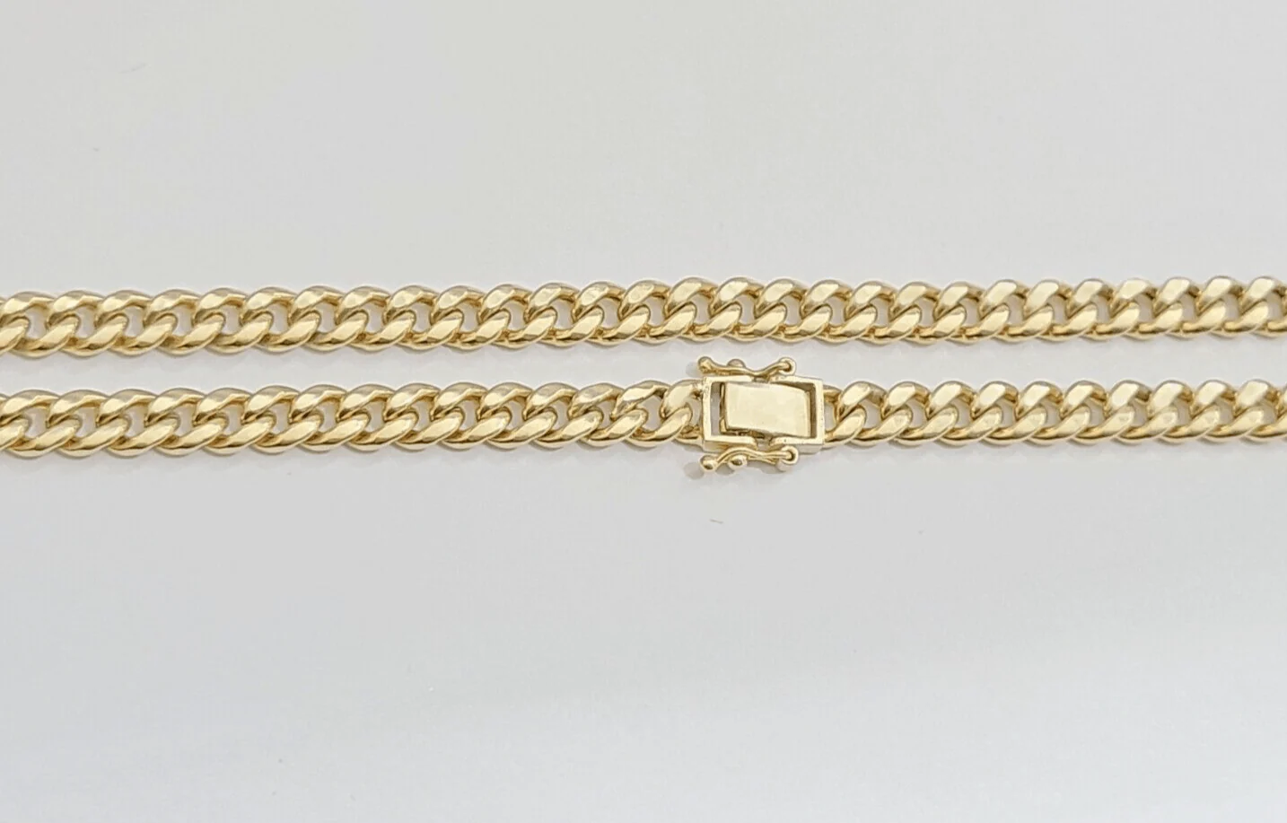 10kt Yellow Gold Miami Cuban Link Chain 10k Necklace 24 Inches 4mm Box Lock Real - Image 4