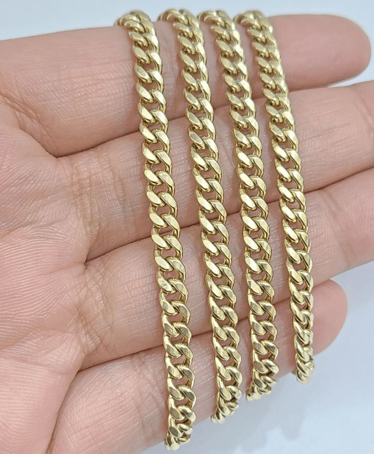 10kt Yellow Gold Miami Cuban Link Chain 10k Necklace 28 Inches 4mm Box Lock Real - Image 2