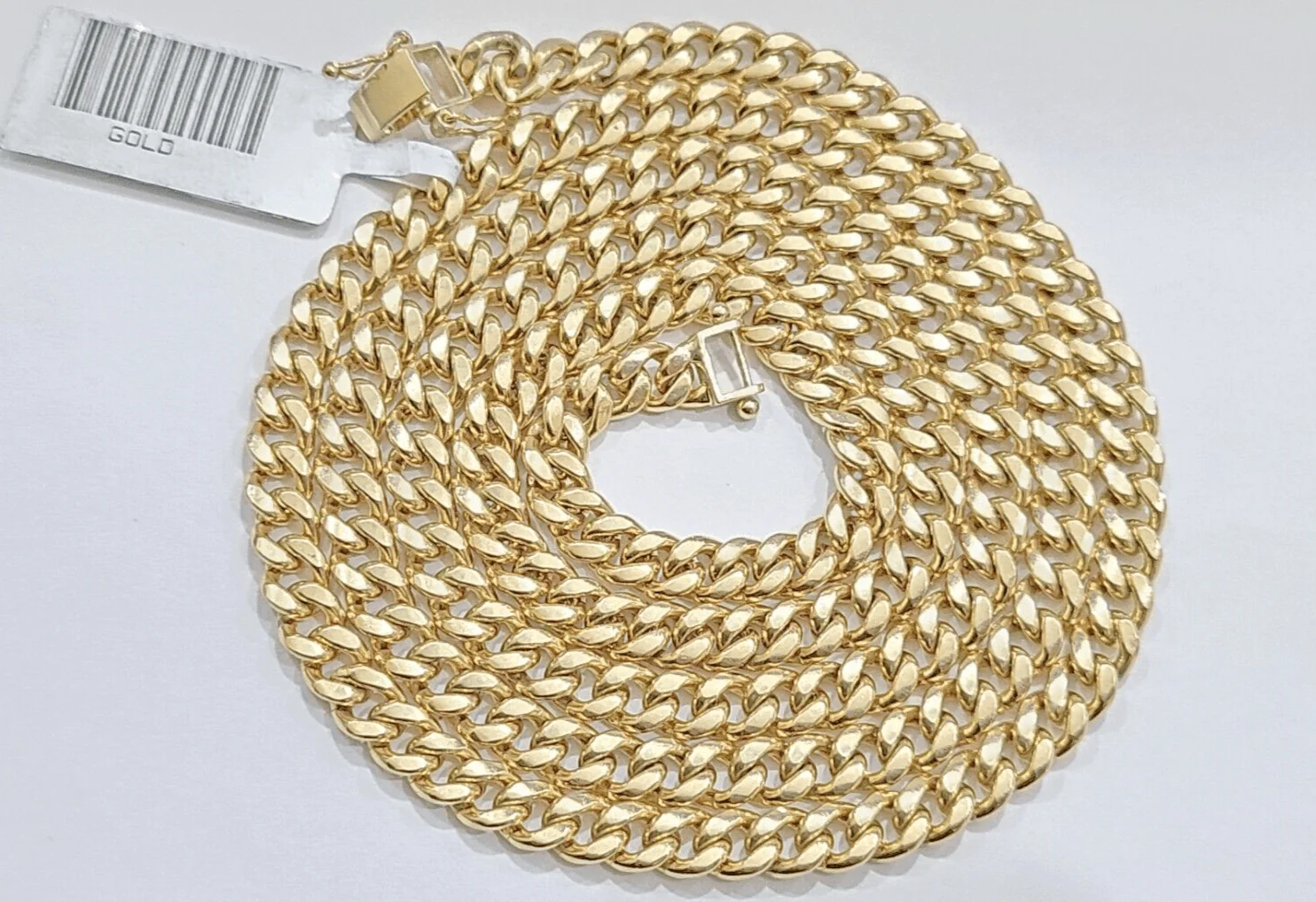 10kt Yellow Gold Miami Cuban Link Chain 10k Necklace 28 Inches 4mm Box Lock Real - Image 3