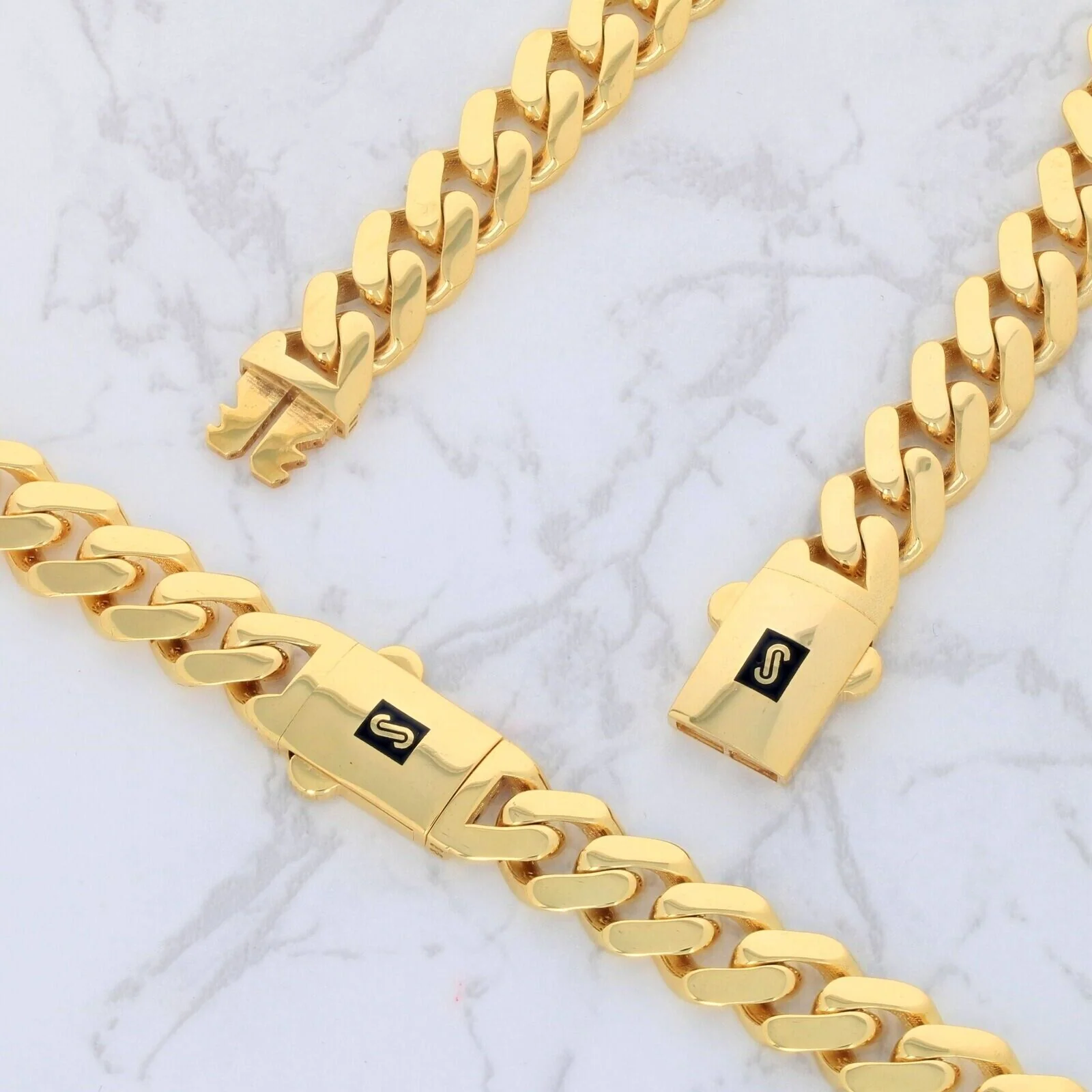 10kt Yellow Gold Royal Miami Cuban Link Monaco Chain 10k Necklace 22 Inches 9mm - Image 6