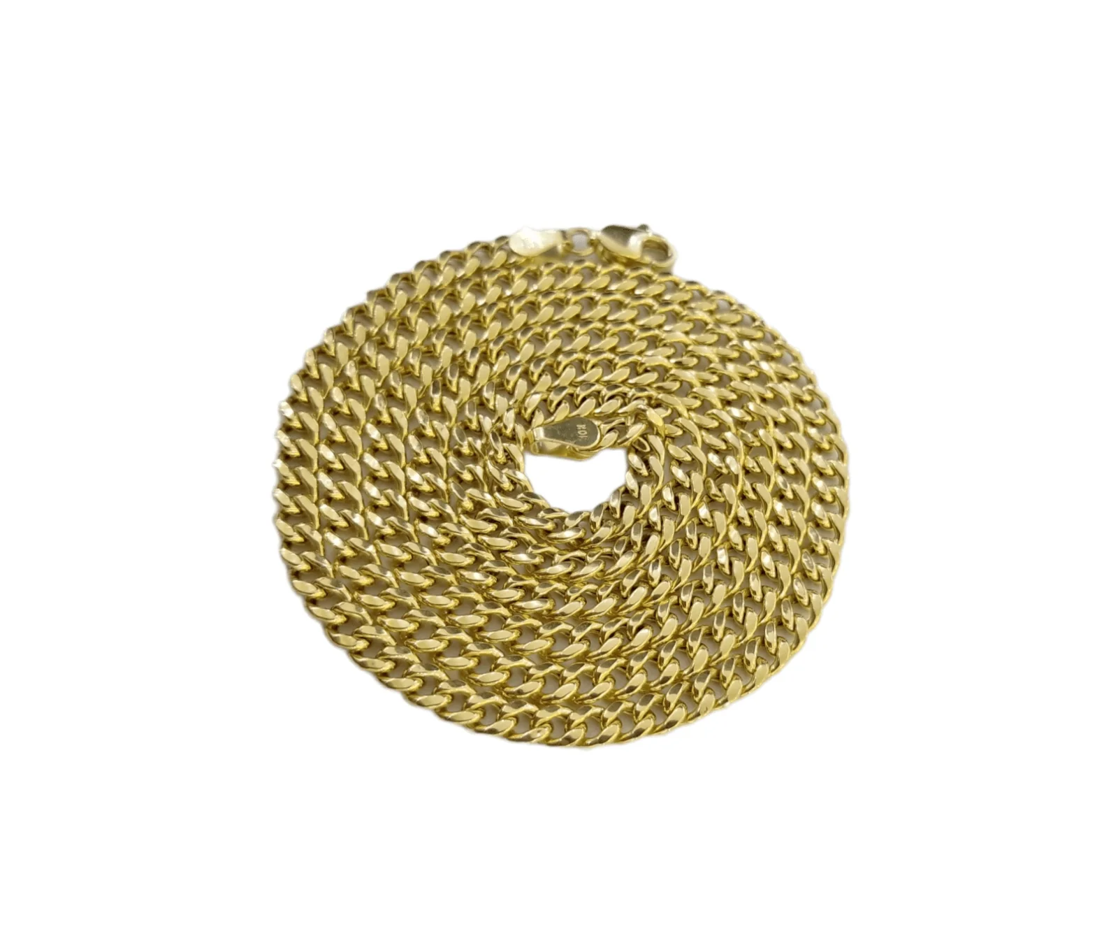 10kYellow Gold Lion Head Pendent 3mm  20" 22" 24" 26" 28" Inch Miami Cuban Chain - Image 6