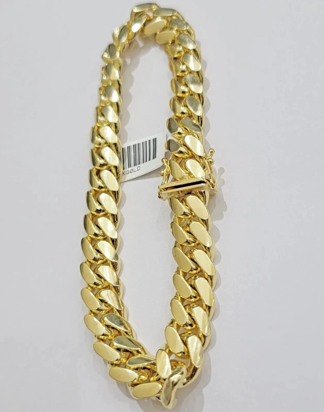 10mm Miami Cuban Link Bracelet 9 Inch Solid 14k Yellow Gold Box Lock REAL 14kt - Image 4