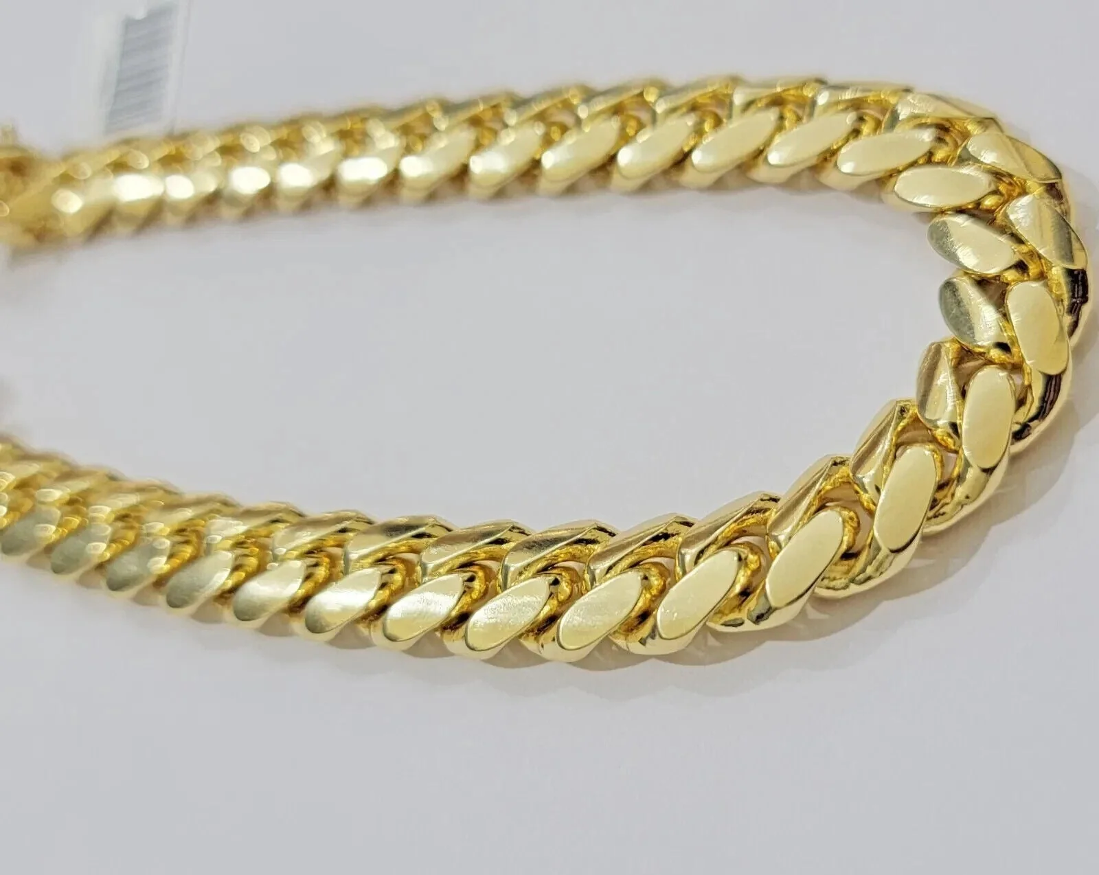 10mm Miami Cuban Link Bracelet 9 Inch Solid 14k Yellow Gold Box Lock REAL 14kt - Image 6