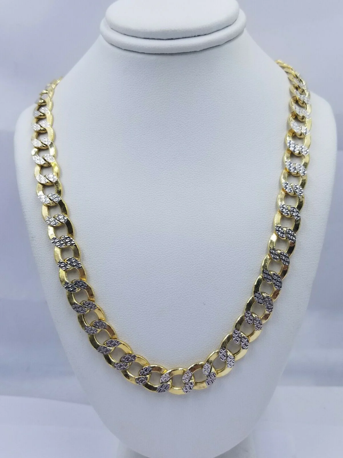 10MM Real Gold Men Necklace Cuban Link 20"-28" Diamond Cut 10k Yellow Gold Chain - Image 10