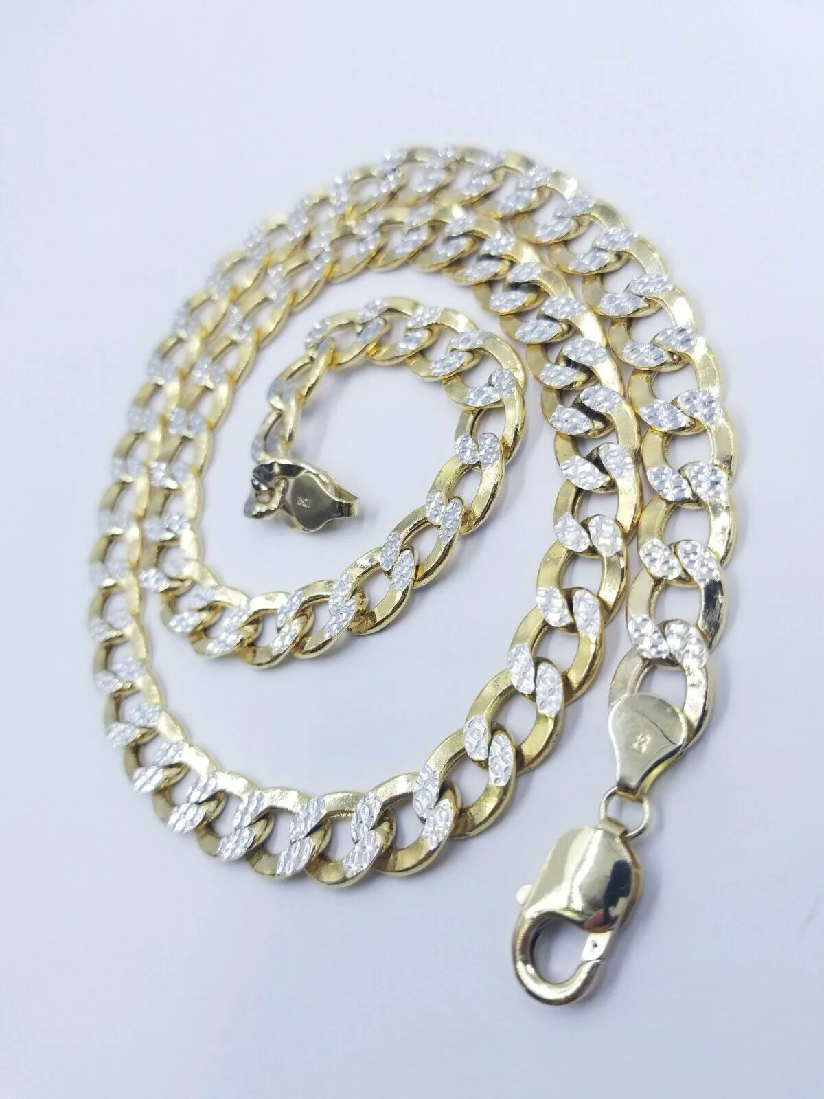10MM Real Gold Men Necklace Cuban Link 20"-28" Diamond Cut 10k Yellow Gold Chain - Image 7