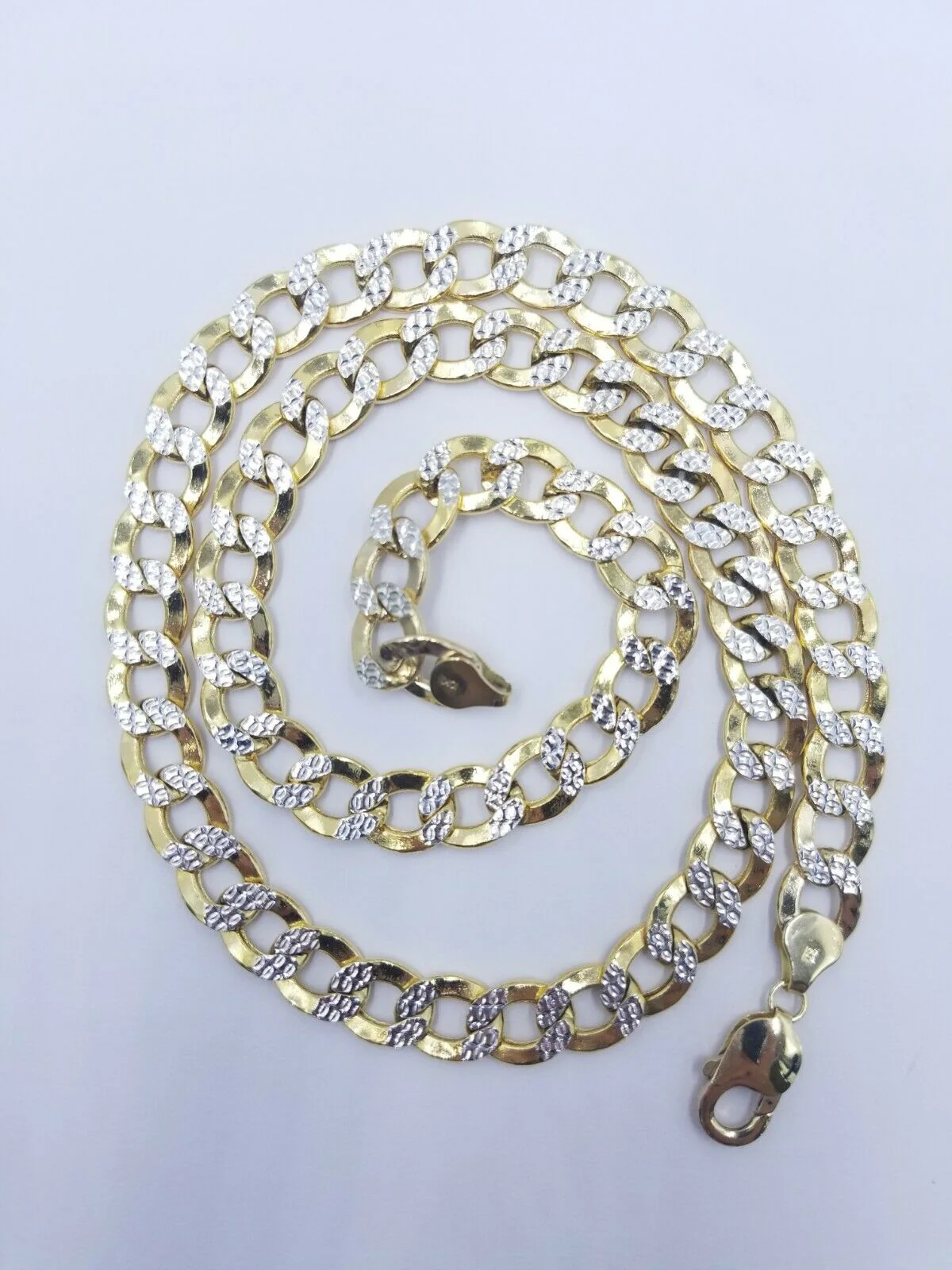 10MM Real Gold Men Necklace Cuban Link 20"-28" Diamond Cut 10k Yellow Gold Chain - Image 8