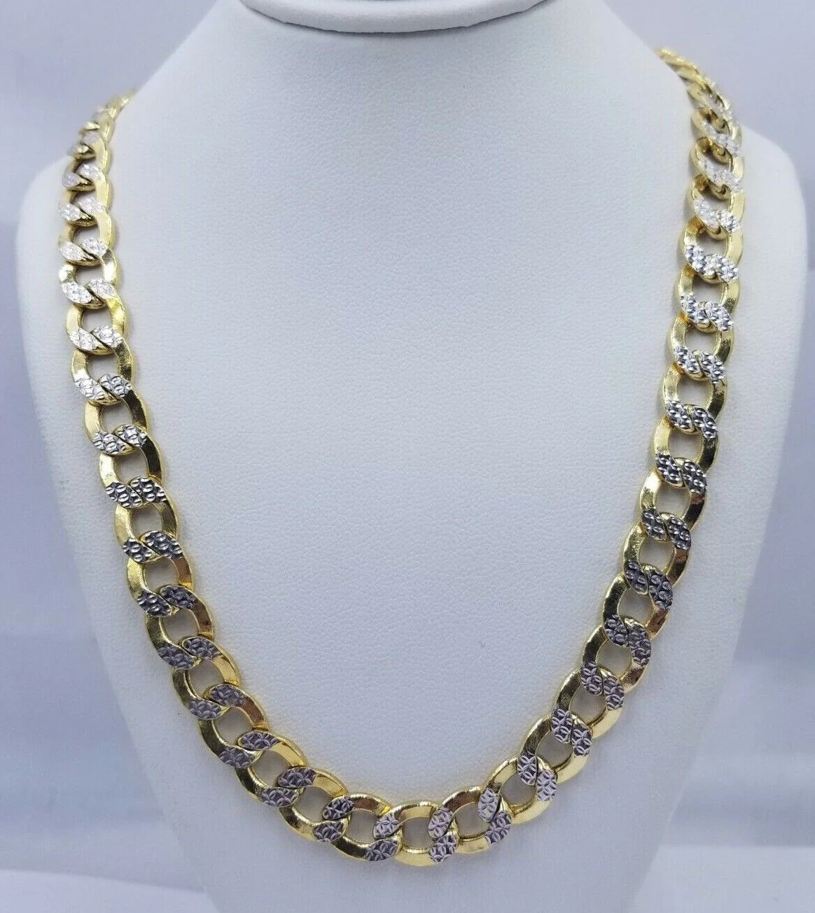 SOLID 10k Yellow Gold Necklace Cuban Curb Link Chain 20-28 Inch Men's 10KT - Image 6