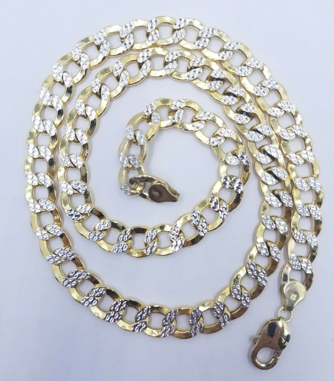 SOLID 10k Yellow Gold Necklace Cuban Curb Link Chain 20-28 Inch Men's 10KT - Image 7