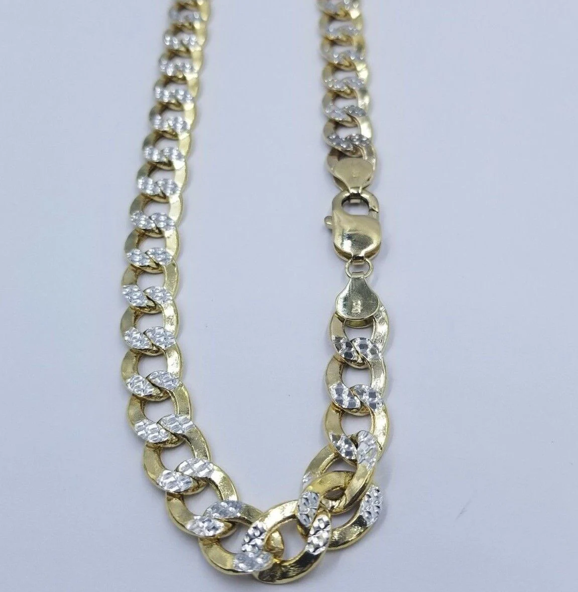 SOLID 10k Yellow Gold Necklace Cuban Curb Link Chain 20-28 Inch Men's 10KT - Image 8