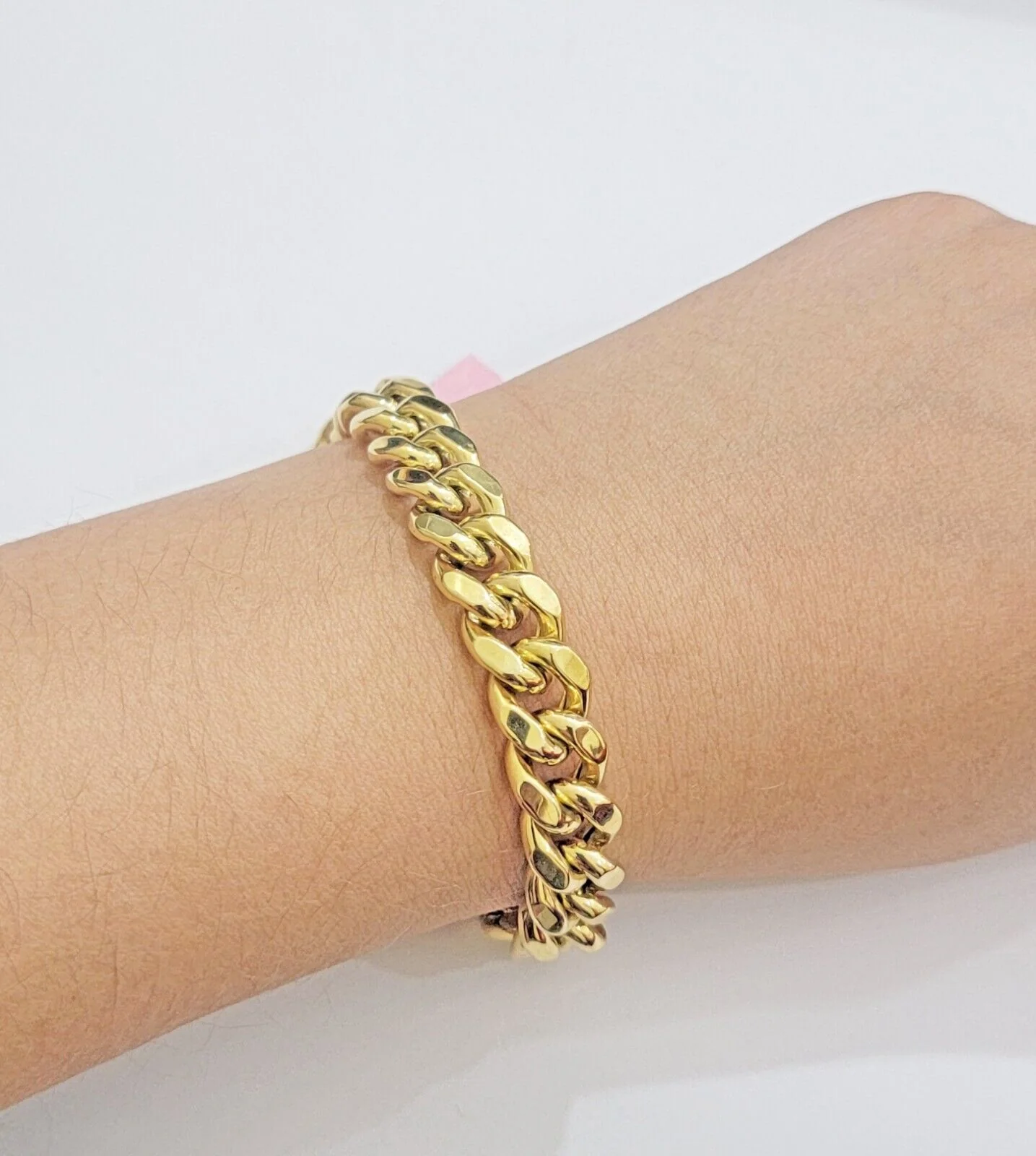 11mm 14k Gold Bracelet Miami Cuban Link 7"- 10 Inch Mens Real 14kt Yellow Gold - Image 3