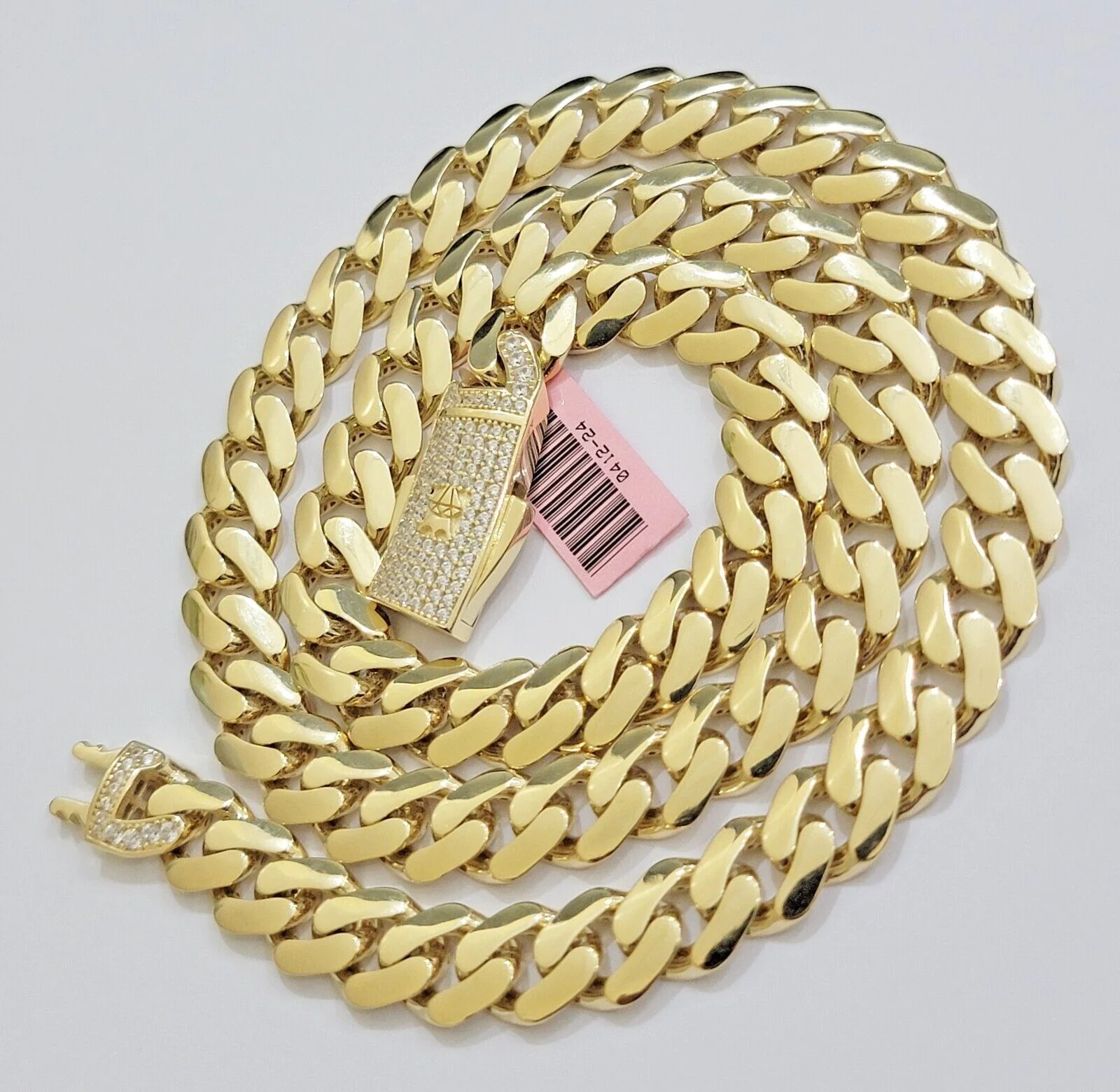11mm Miami Cuban Royal Link Chain Necklace Box Lock Real 14K Yellow Gold - Image 6