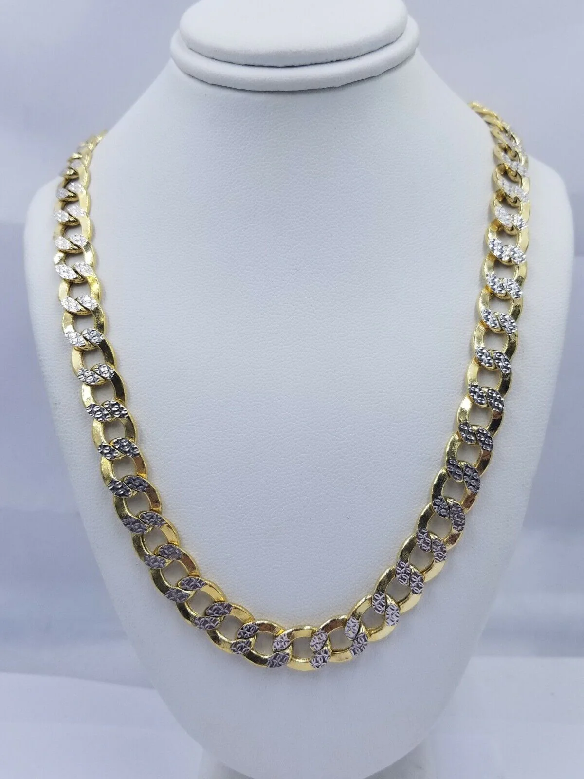 12MM Real Gold Mens Necklace Cuban Link 30" Diamond Cut 10k Yellow Gold Chain - Image 7