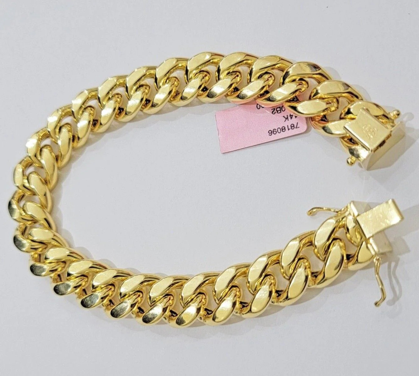 13mm 14k Gold Bracelet Miami Cuban Link 7.5"- 10 Inch Mens Real 14kt Yellow Gold - Image 7