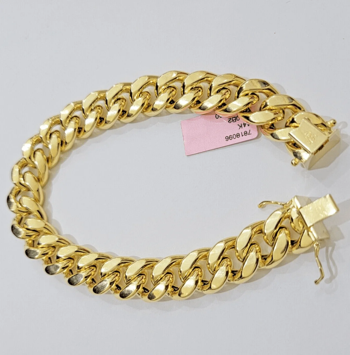 13mm 14k Yellow Gold Bracelet Miami Cuban Link 7 Inch Small Wrist Mens REAL 14kt - Image 6