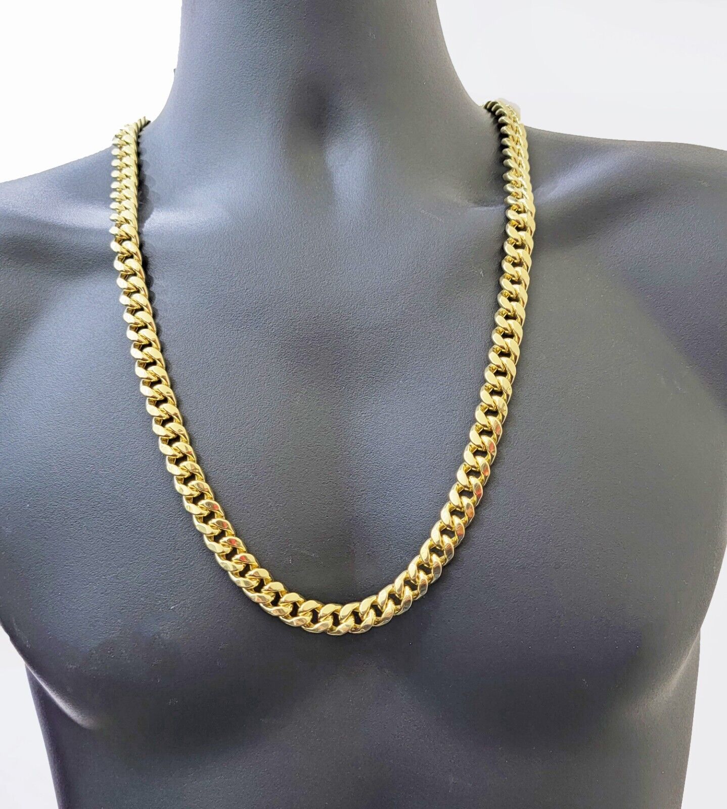 14k 11mm Mens Necklace Chain Miami Cuban Link  24" Inch REAL 14KT Real Gold Sale - Image 2