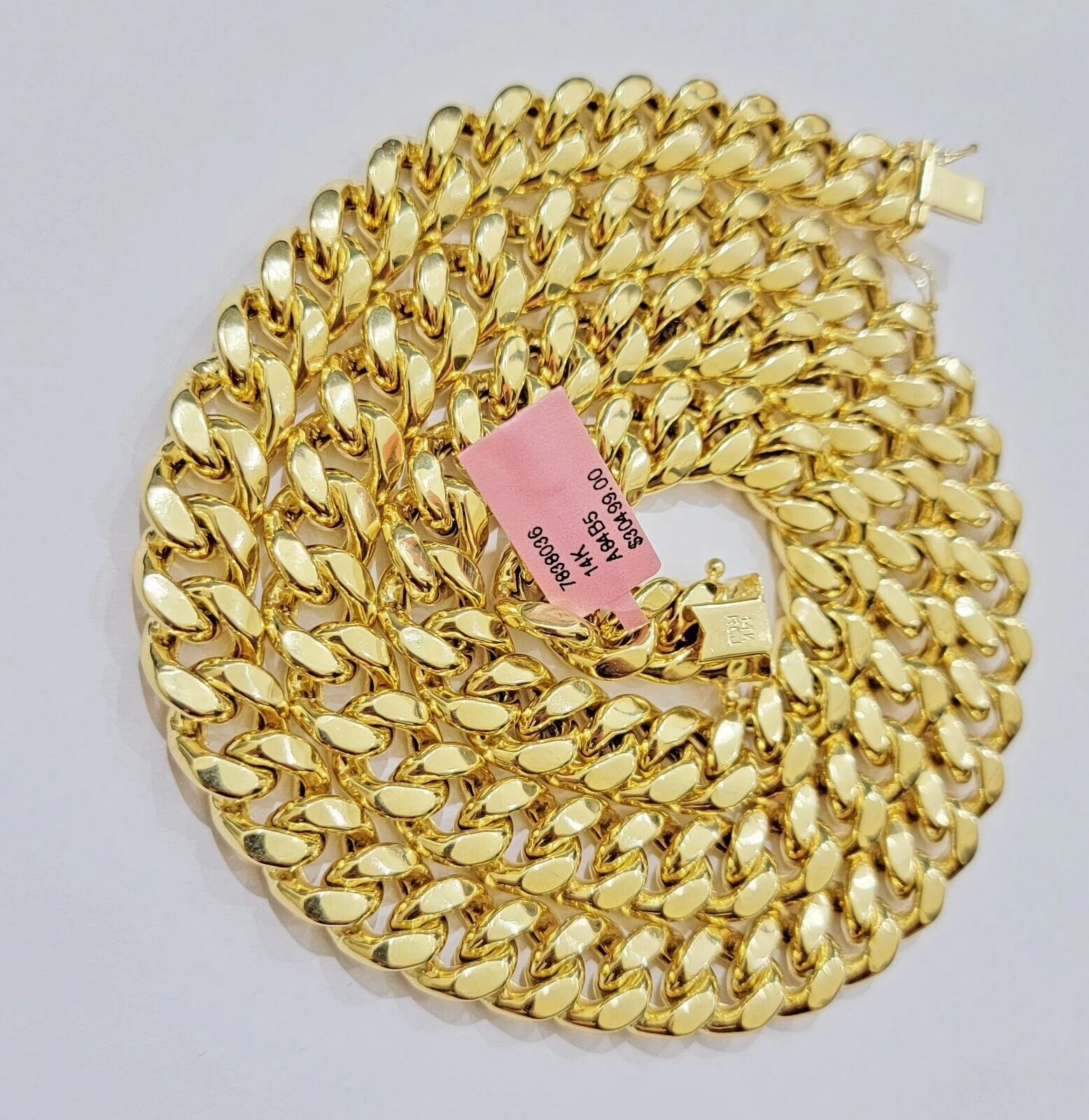 14k 11mm Mens Necklace Chain Miami Cuban Link  26" Inch REAL 14KT Real Gold Sale - Image 3