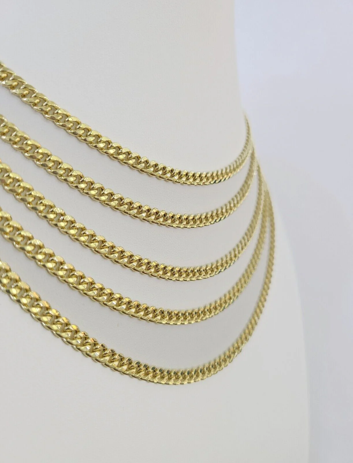 14k 5mm Miami Cuban Link Chain Yellow Gold Necklace 20"-30" Inches Real - Image 2