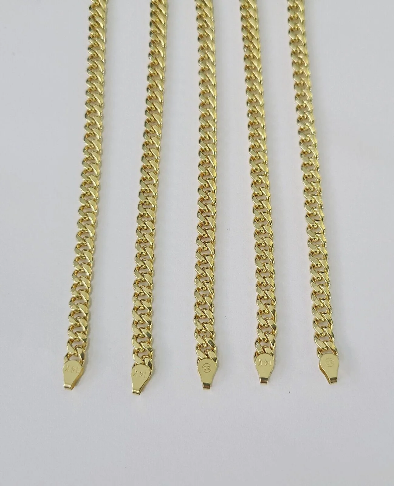 14k 5mm Miami Cuban Link Chain Yellow Gold Necklace 20"-30" Inches Real - Image 7