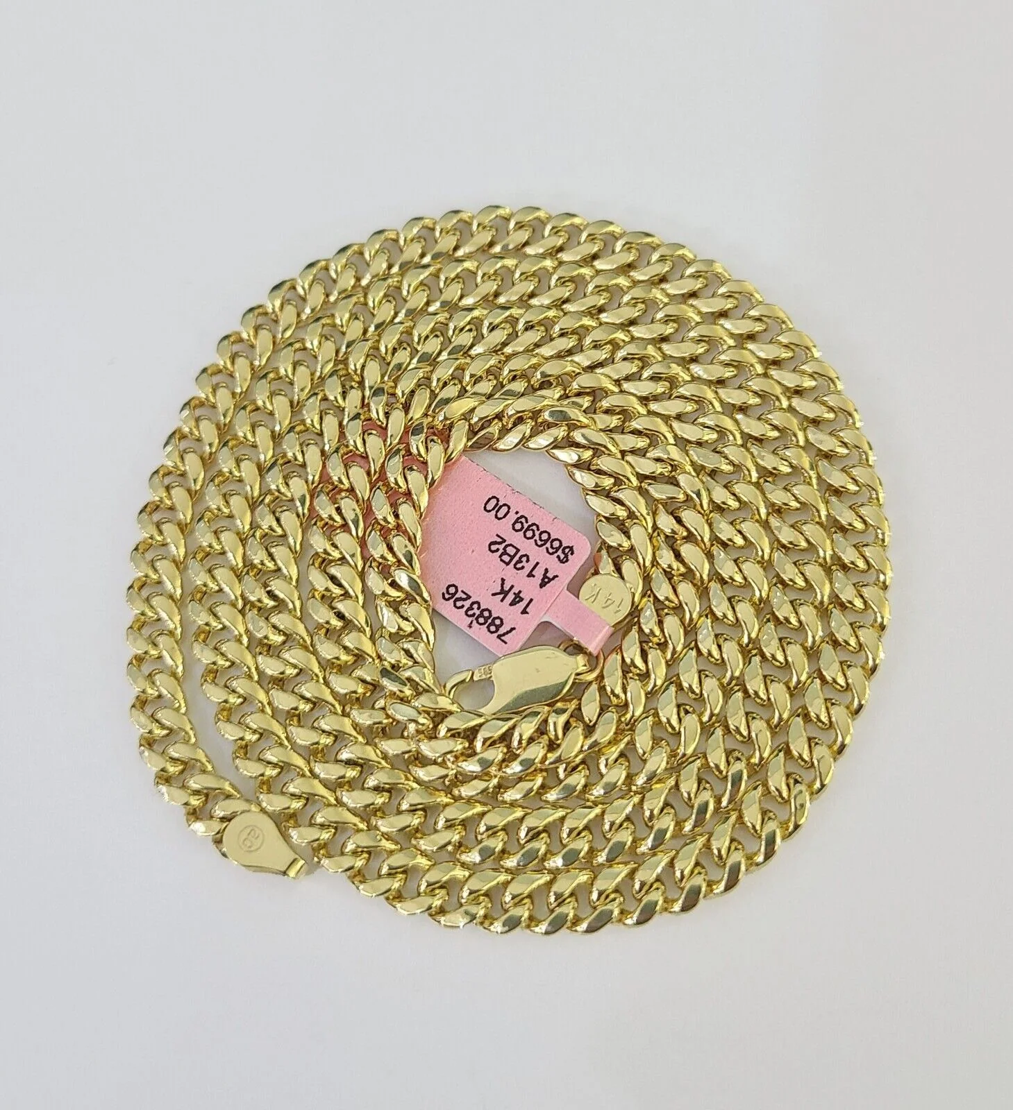 14k 5mm Miami Cuban Link Chain Yellow Gold Necklace 20"-30" Inches Real - Image 8