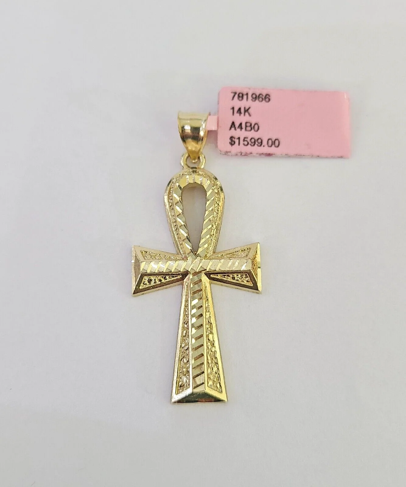 14k Ankh Cross Pendant Jesus Yellow Gold 14kt Charm REAL Religious Genuine