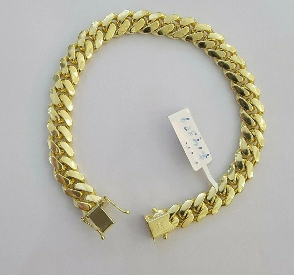 14k Bracelet Miami Cuban Link SOLID 14kt Yellow Gold 8.5 mm 7.5" Men Women REAL - Image 6