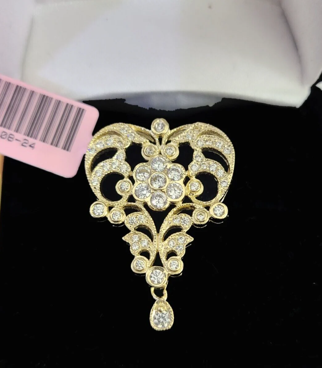 14k Chandelier Earrings Pendant Charm SET Yellow Gold Real Genuine 14Kt - Image 10