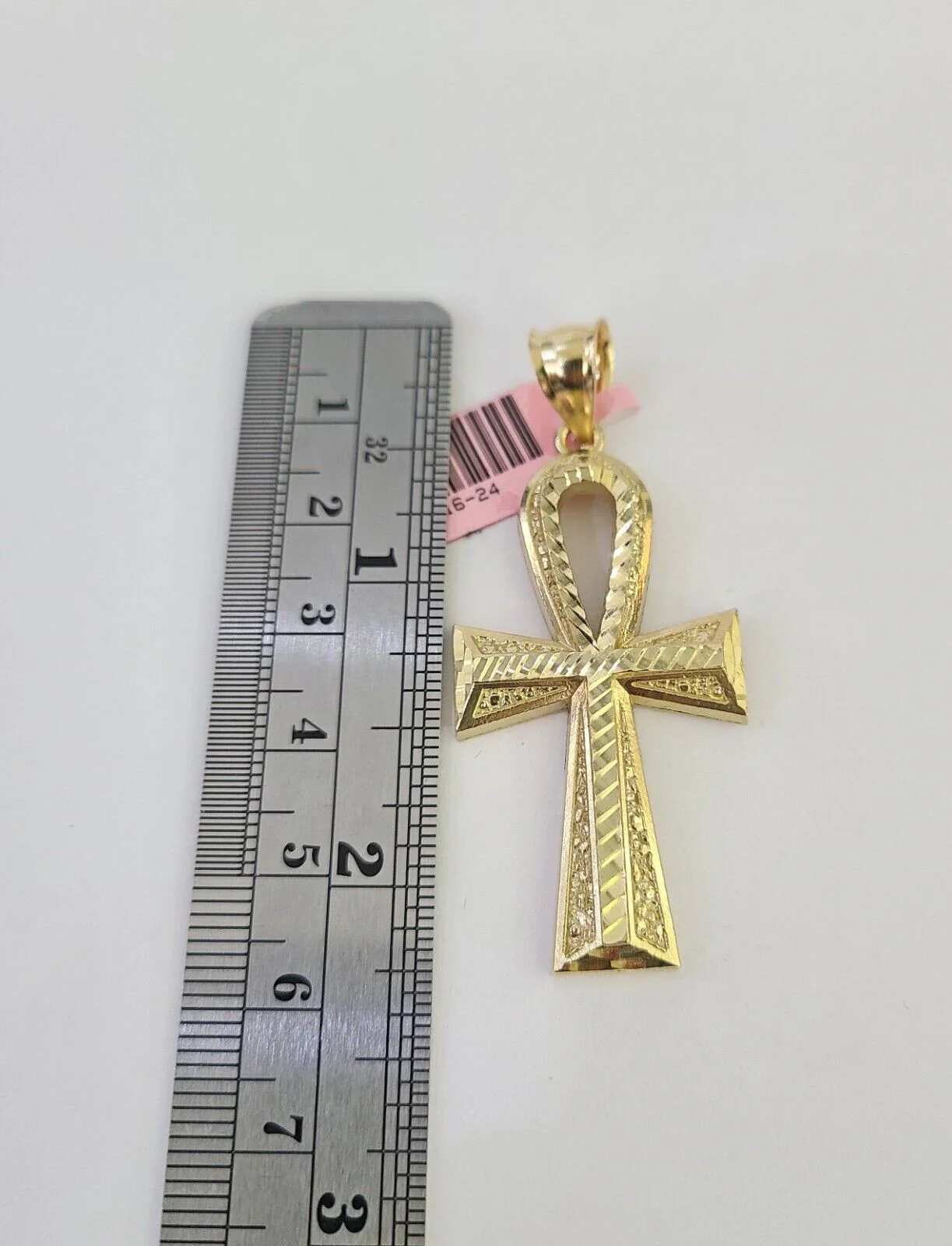 14k Cross Ankh Pendant Jesus 14kt Charm REAL Yellow Gold Religious Genuine - Image 3