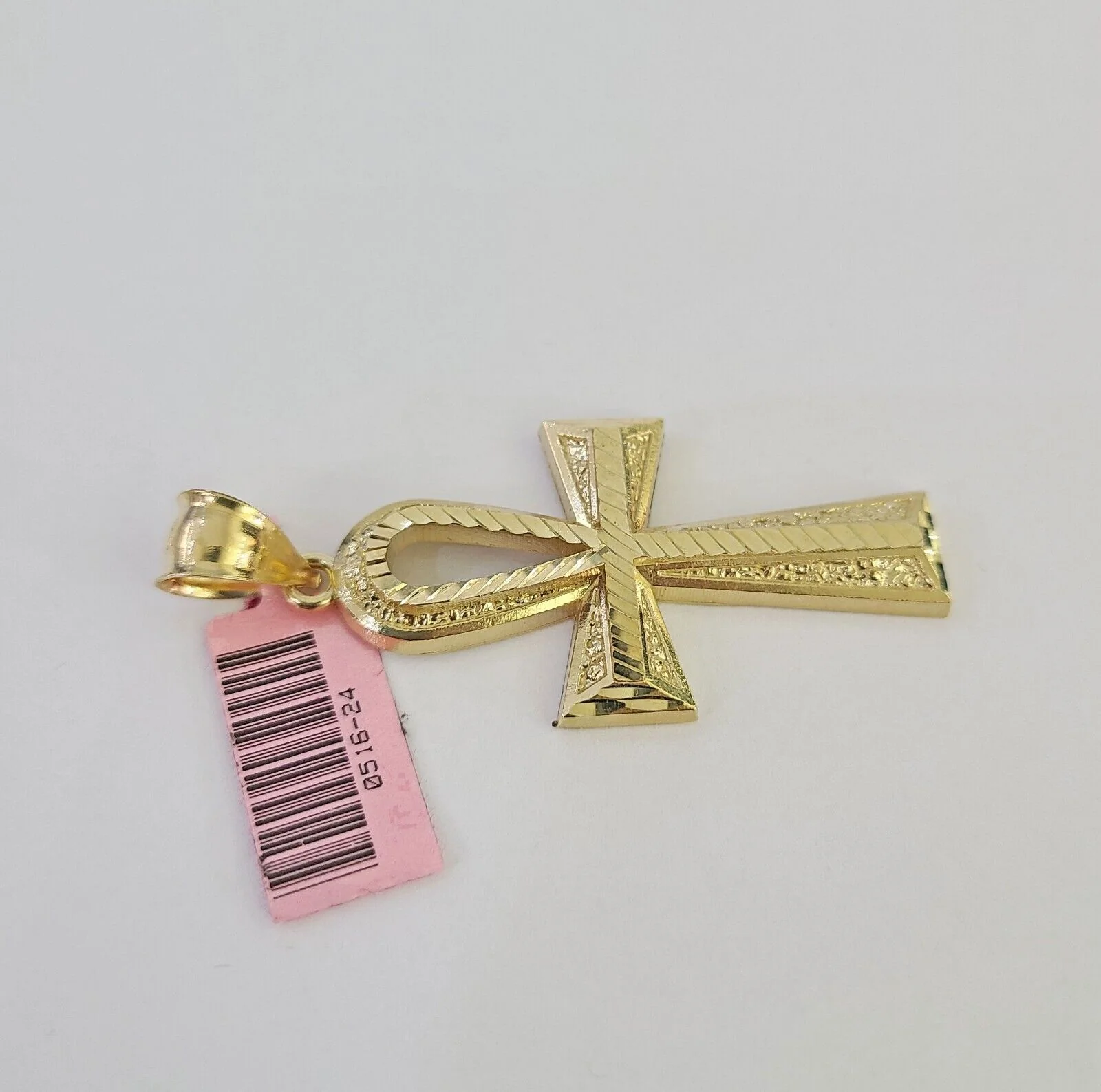 14k Cross Ankh Pendant Jesus 14kt Charm REAL Yellow Gold Religious Genuine - Image 4