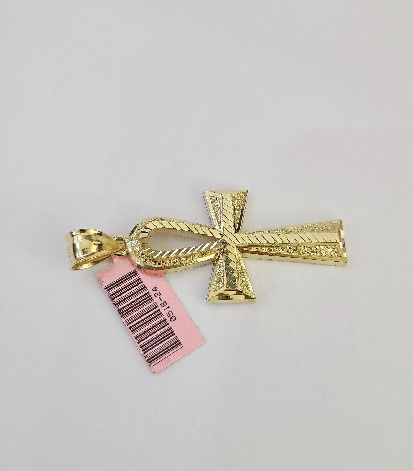 14k Cross Ankh Pendant Jesus 14kt Charm REAL Yellow Gold Religious Genuine - Image 3