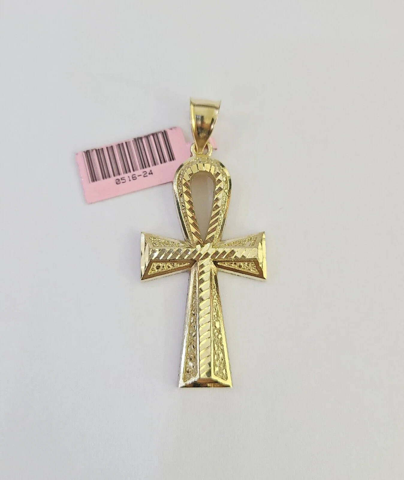 14k Cross Ankh Pendant Jesus 14kt Charm REAL Yellow Gold Religious Genuine - Image 4