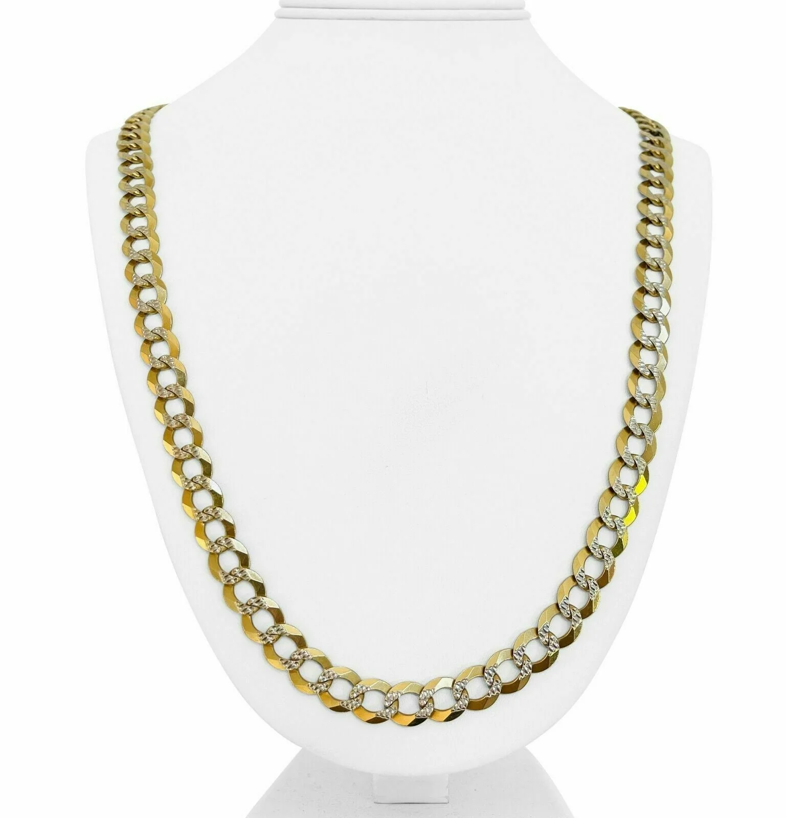 14K Diamond Cut Cuban Curb Link Necklace Chain 8mm 20" -30" REAL 14K SOLID GOLD - Image 3