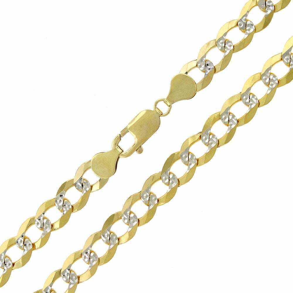 14K Diamond Cut Cuban Curb Link Necklace Chain 8mm 20" -30" REAL 14K SOLID GOLD - Image 4