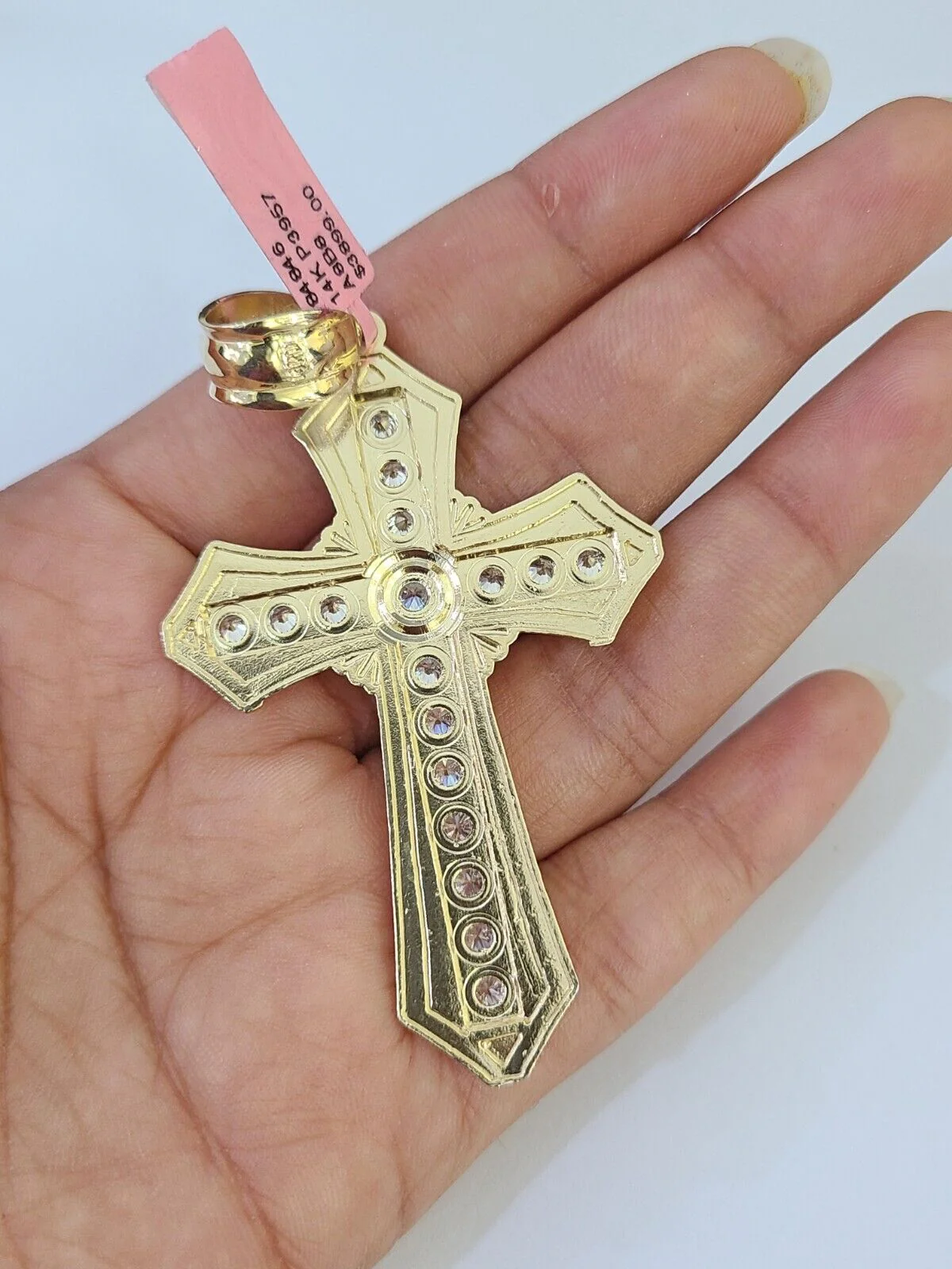 14K Franco Chain Jesus Cross Pendant Charm Necklace 20"-26" 4mm Gold Yellow - Image 7
