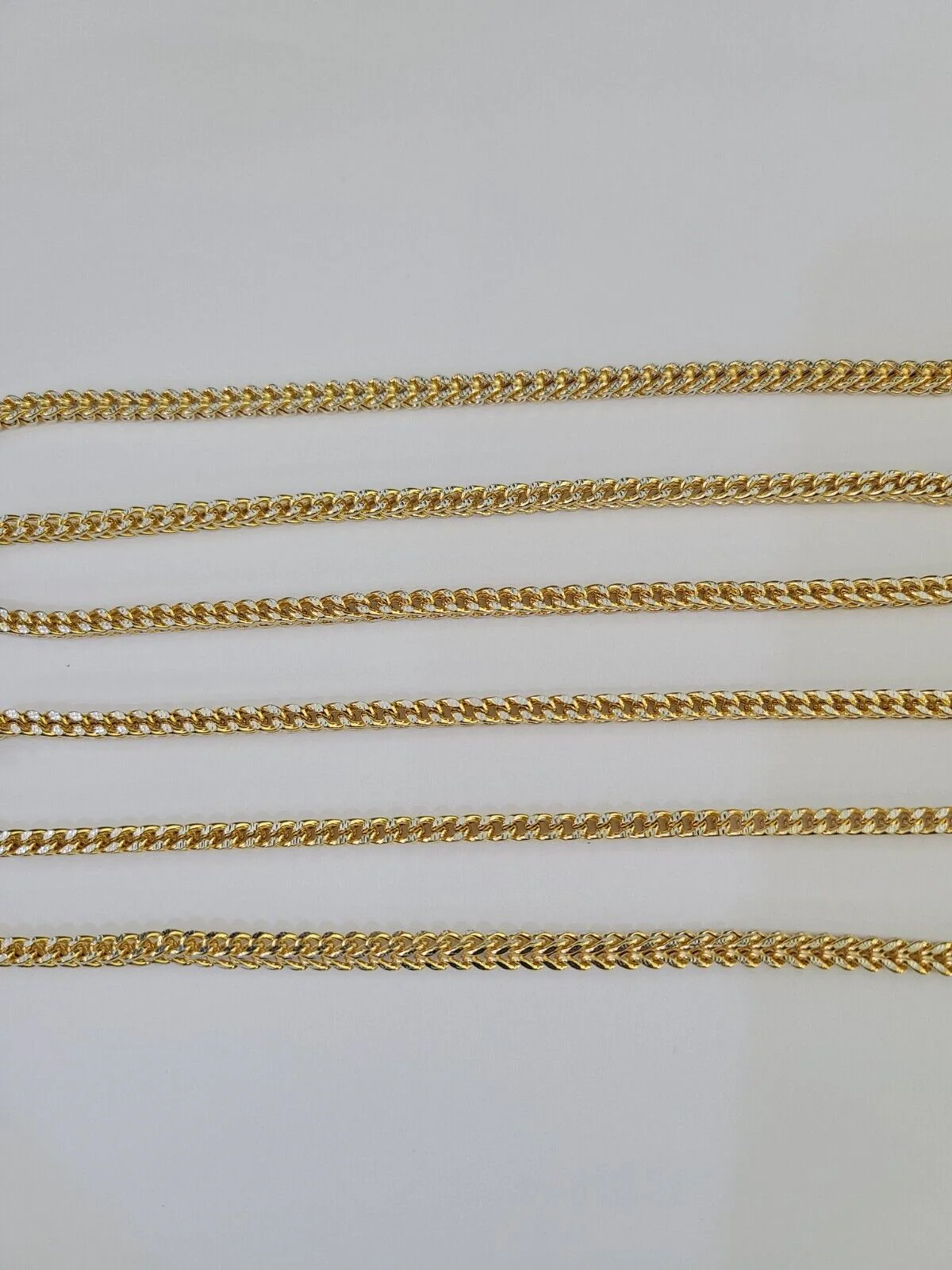 14K Franco Chain Necklace 18" 20" 22" 4mm Yellow Gold Diamond Cut Real - Image 3