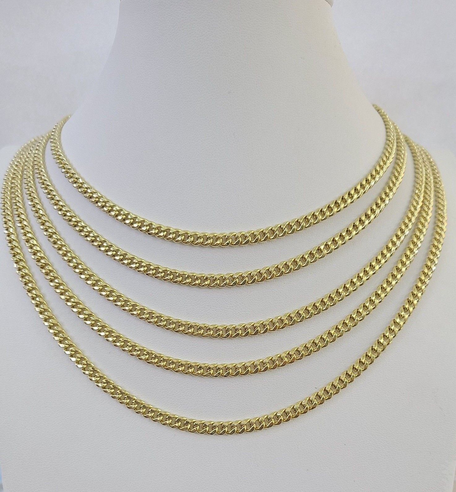 14k Gold 5mm Miami Cuban Link Chain Yellow Gold Necklace 18"-30" Inches Real - Image 4